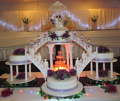 Big wedding set up cake