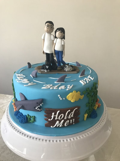 Sea shark cake