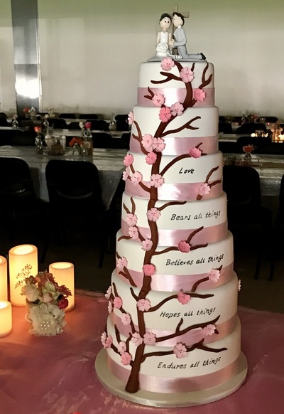 Wedding tree Bible cake